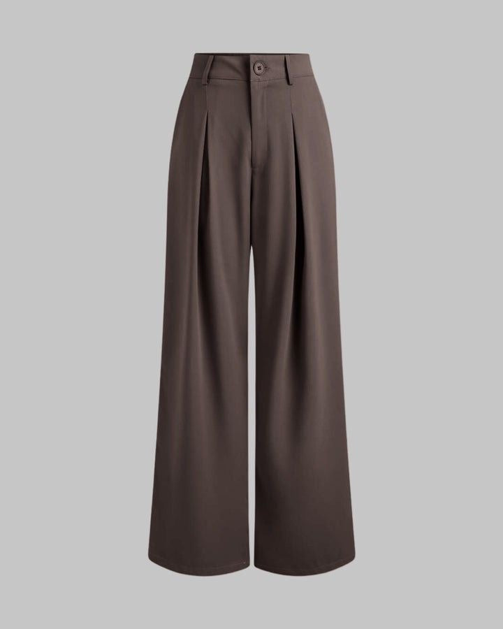 Dark brown wide leg pants