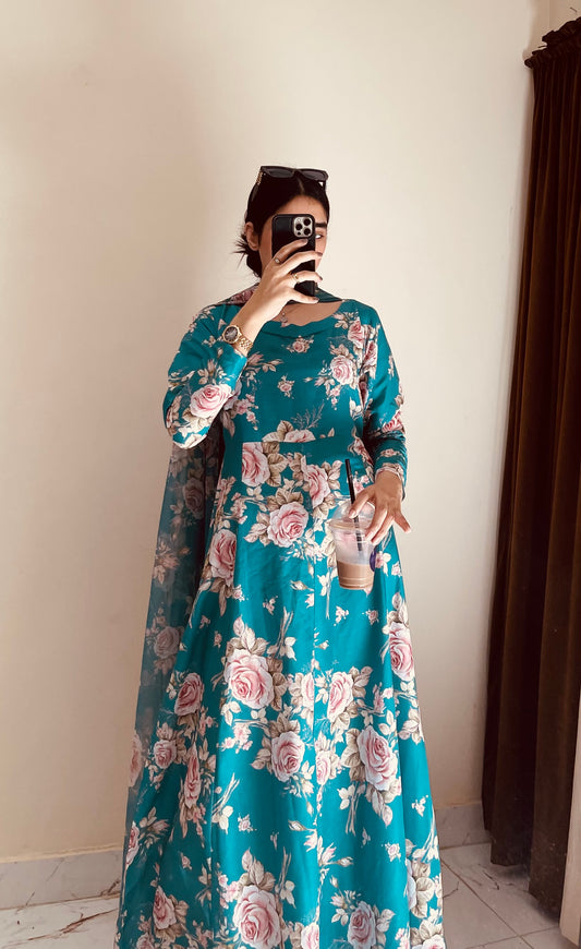 Floral anarkali