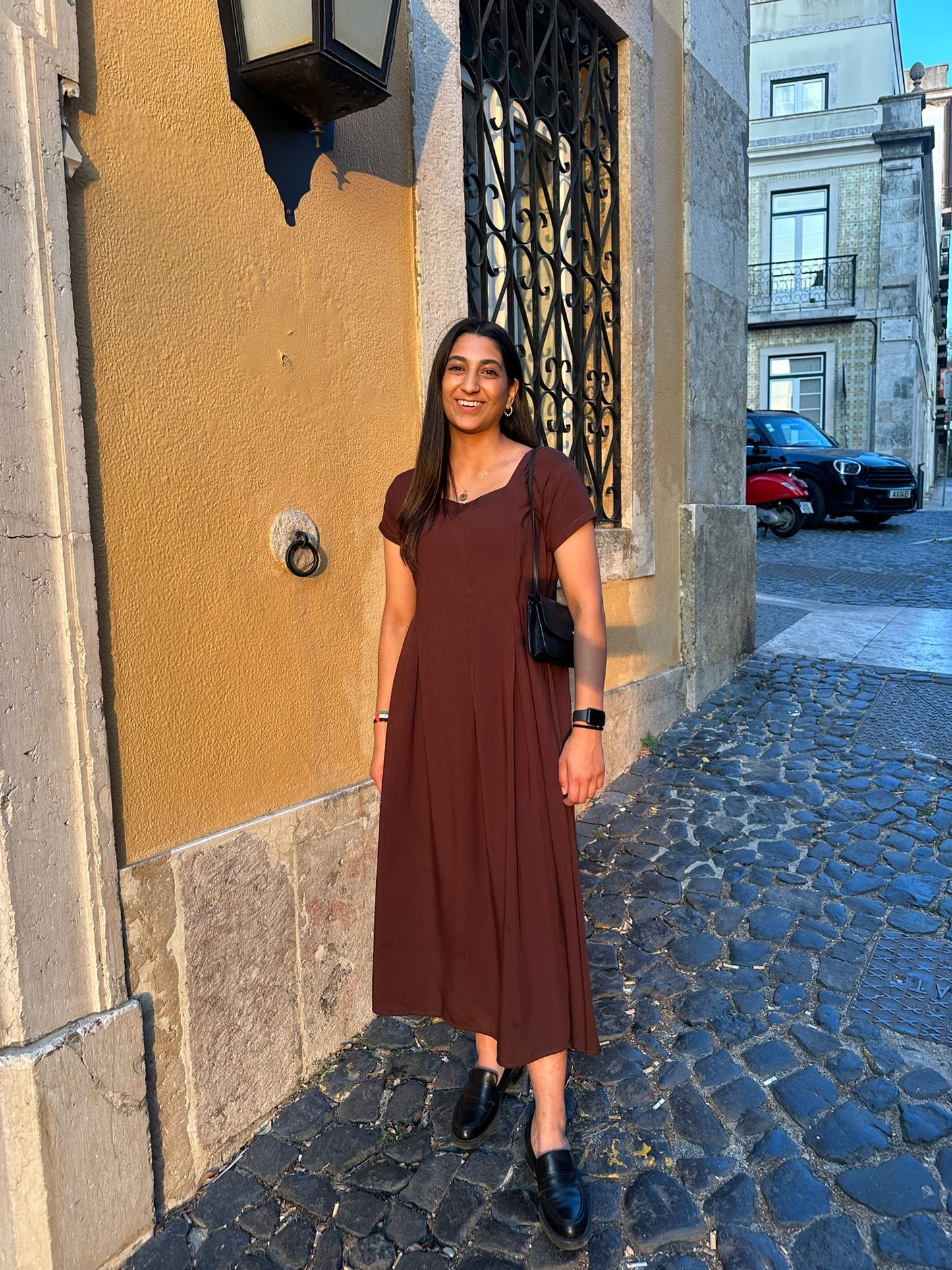 Chocolate brown dress